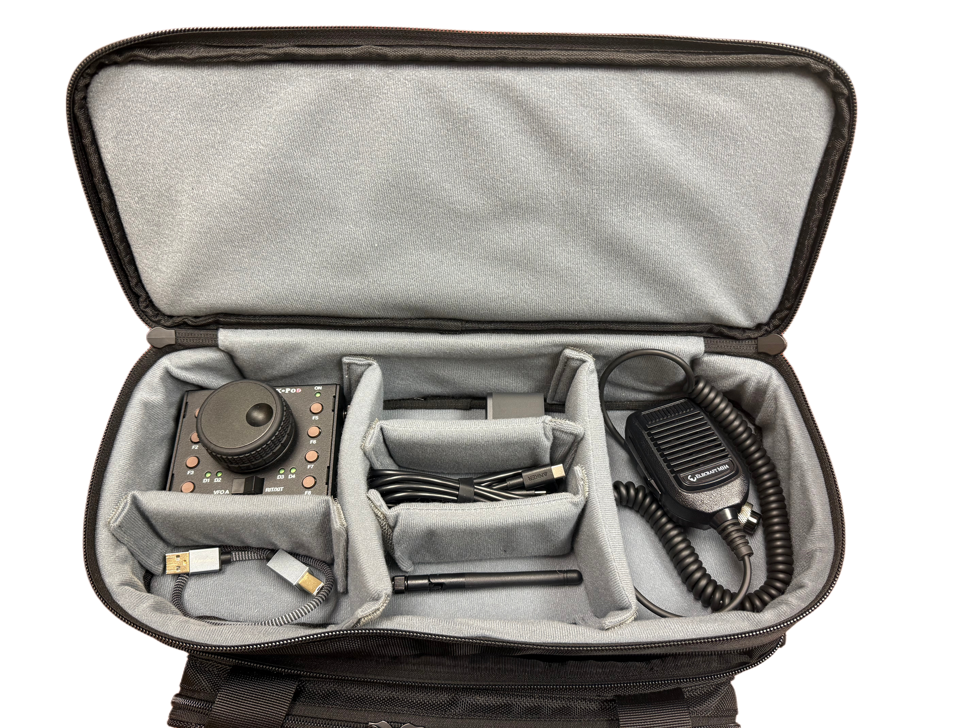 ES90_K4/0 Padded Carrying Case with luggage tag – Elecraft ES90_K4/0 Padded Carrying Case with luggage tag – Elecraft