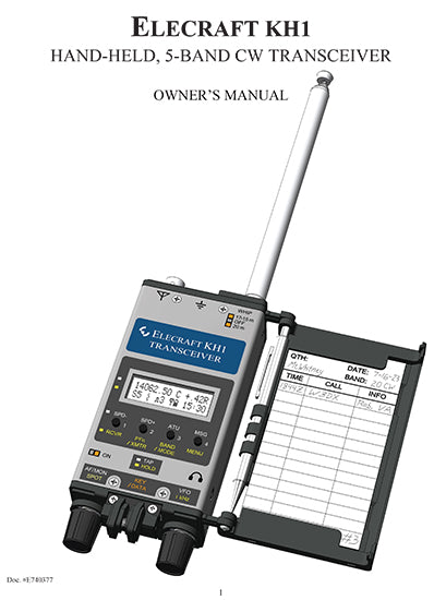 E740377 - KH1 Owner's Manual