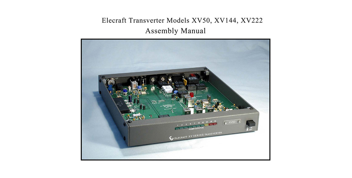 E740095_Assembly Manual XV50,XV144,XV222, Assembly